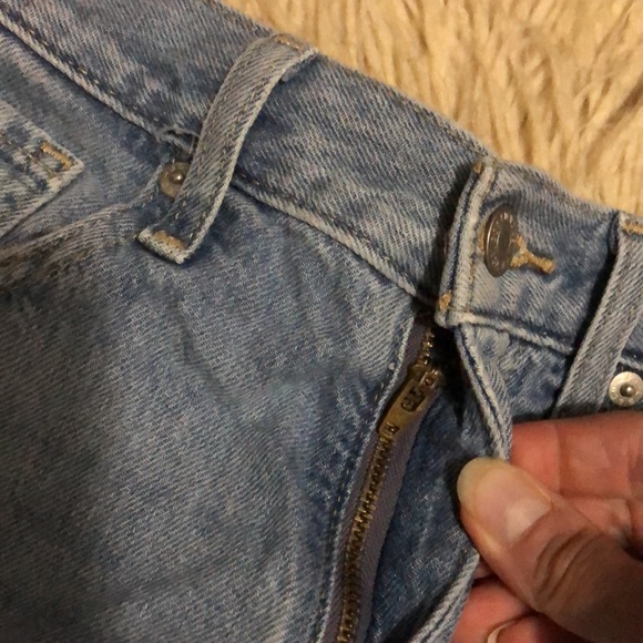 Levi’s High Waisted Straight Raw Hem Jeans-Sz 25 - Picture 11 of 16